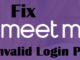 fix meetme invalid login problems