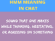 hmm meaning in chat